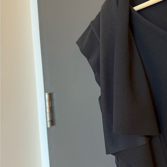 Scapa Lauren Perre M Asymmetrical shoulder Black Dress EUC vintage - Picture 6 of 14